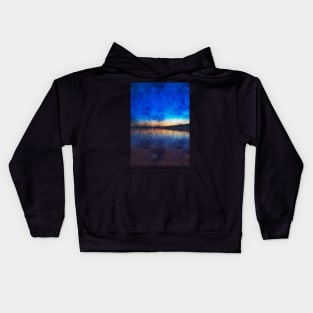 Sunrise over a lake, watercolour painting Kids Hoodie